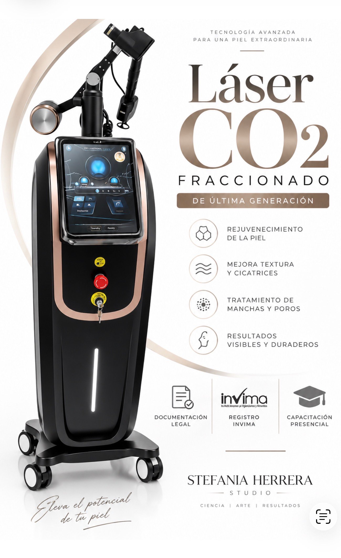 Imagen original de equipo láser CO2 fraccionado